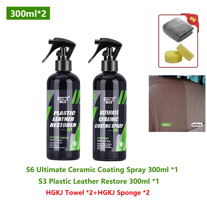 

Нано-керамическое покрытие для автомобиля, уход за краской HGKJ S6, полировочное восковое гидрофобное покрытие, водонепроницаемый спрей для автомобильного детейлинга, жидкое стекло, воск для автомобиля