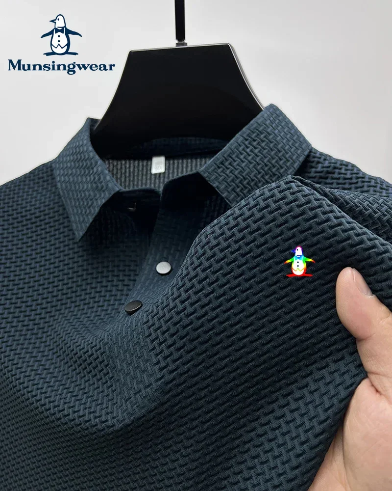 Мужская летняя рубашка-поло из вискозы с коротким рукавом