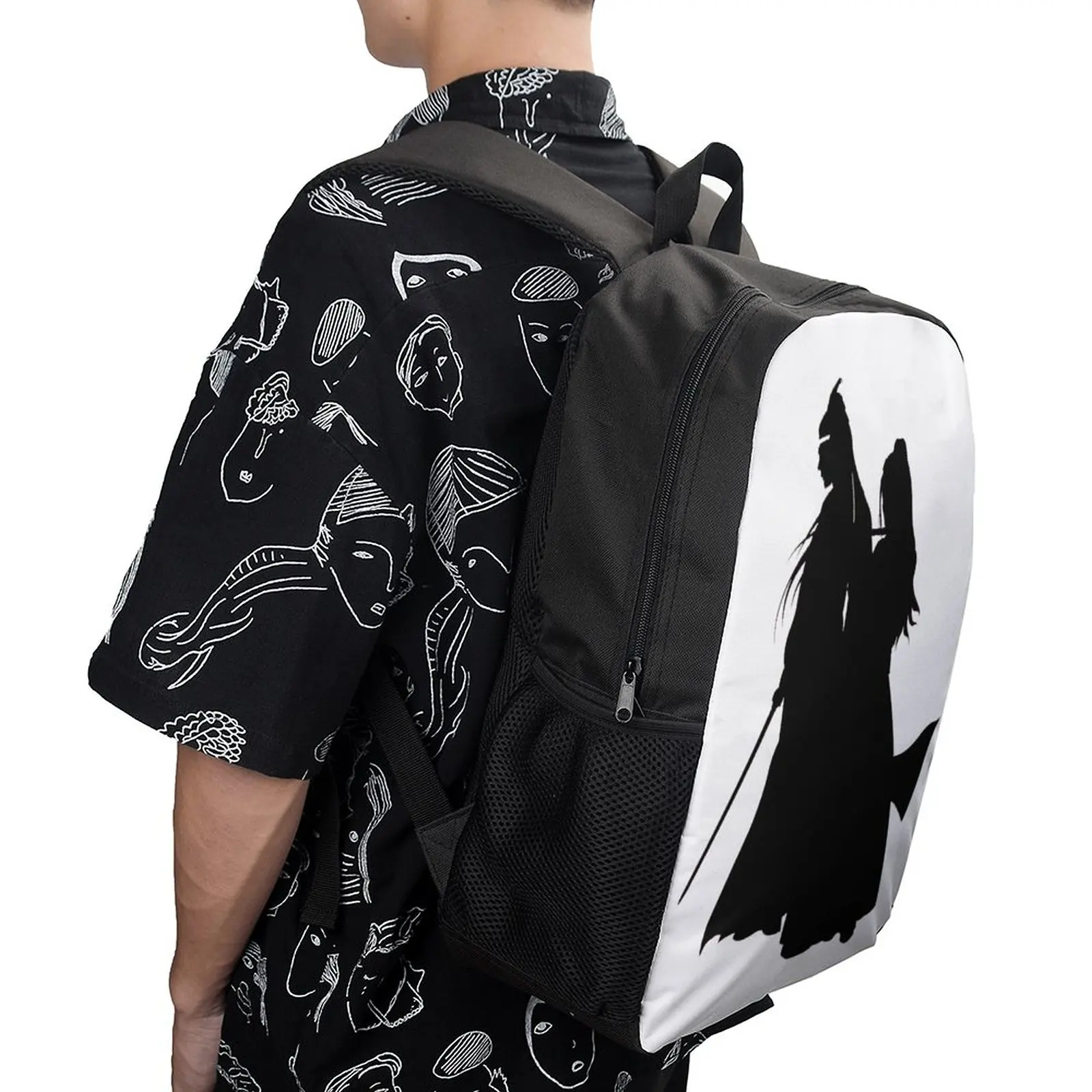 

The Untamed Wei Wuxian & Lan Wangji The Lasting Comfortable Blanket Roll17 Inch Shoulder Backpack Vintage Summer Camps Top Quali