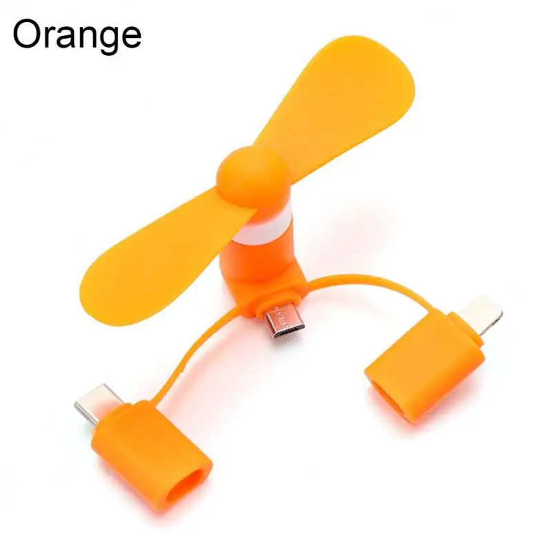 

High Quality Removable Micro Mini Fan Travel Portable Mobile Phone Cooler Micro Usb Type-c Plug Cooling Fans Mini Usb Fan 3-in-1