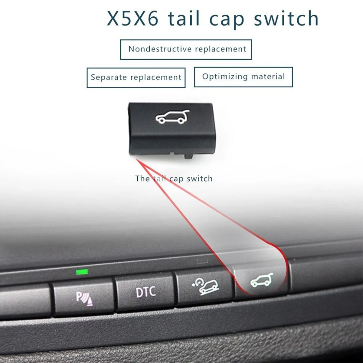 Крышка кнопки переключения багажника для BMW X5 E70 2006-13 X6 E71 2008-2014