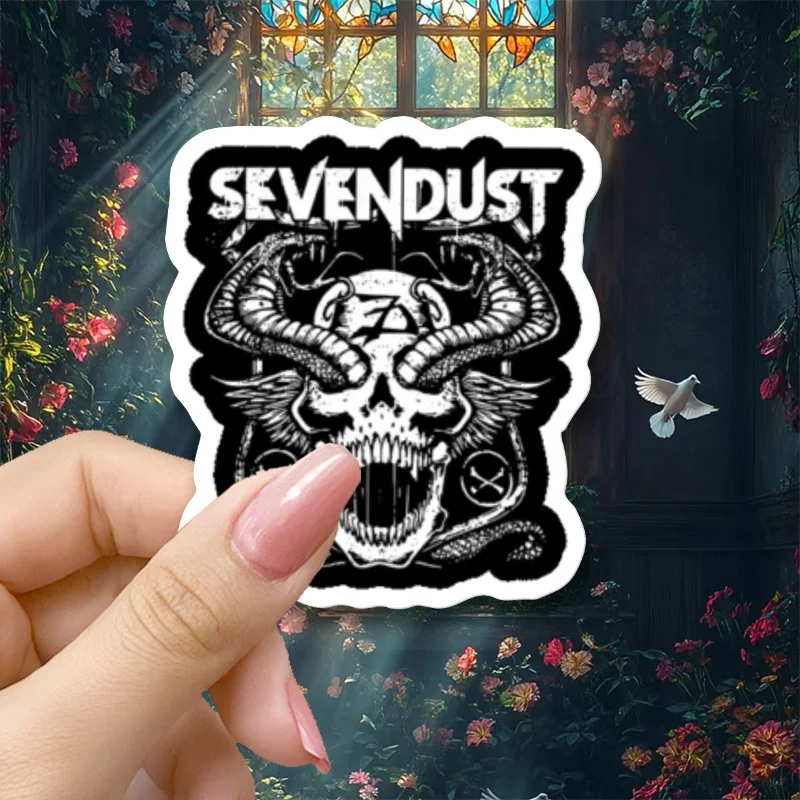 Фото Наклейка Sevendust для мотоциклов, автомобилей, шлемов, окон и бамперов - прочный ПВХ-материал №1