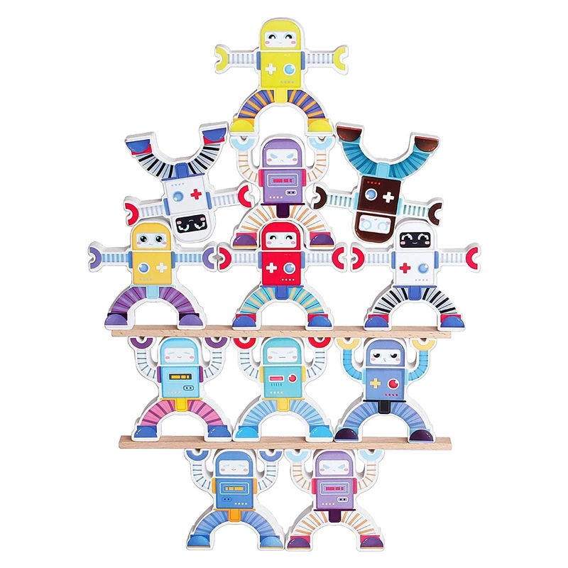 

Wooden Stacking Games Toy Game Building Toy Stacking Balancing Block Puzzle Best Gifts for Childrens Holiday Birthday