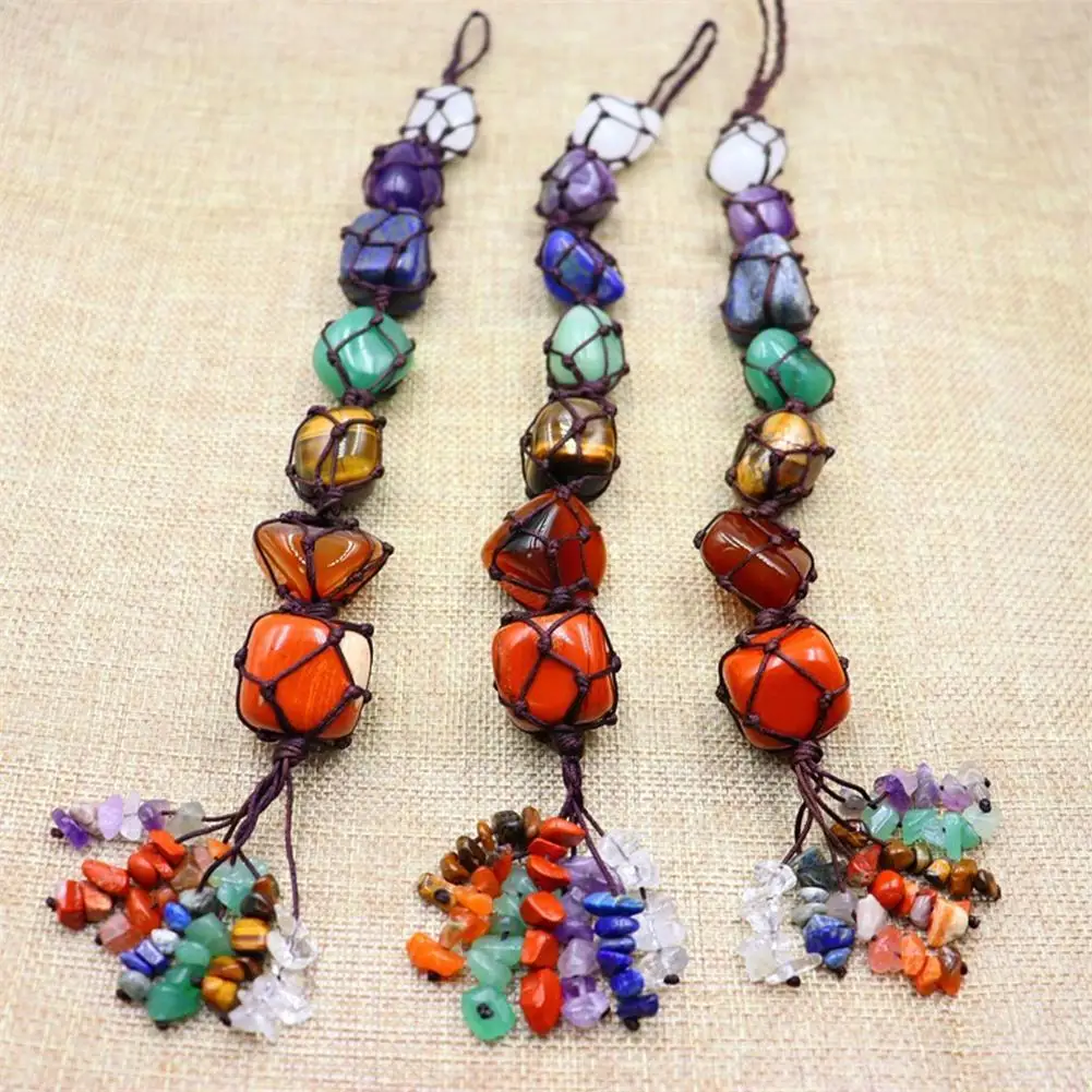 

Подвеска для автомобиля из натурального хрусталя, ручная работа, маленькое Хрустальное висячее окно, украшение рейки, бахрома для медитаци...