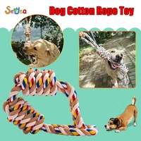 cotton rope dog toy interactive dog play bite pet puppy small medium large toys for dogs chew cleaning toy rope pets supplies