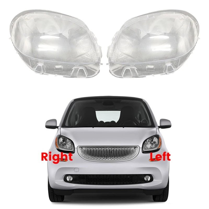 

Car Headlight Shell Lamp Shade Transparent Lens Cover Headlight Cover For Benz Smart Fortwo Forfour 2016-2019