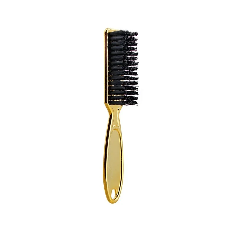 

Professional Scissors Cleaning Brush Retro Oil Head Brush Sweep Neck Salon Cleaning Hair Brush Gold Handle Comb Men Barber Tools