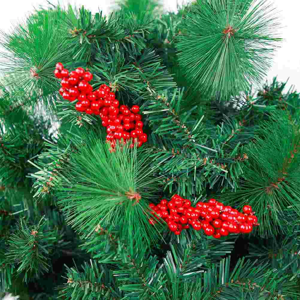 

3pcs Home Flower Christmas Table Centerpieces Christmas Tree Picks Red Berries for Crafts Red Berries