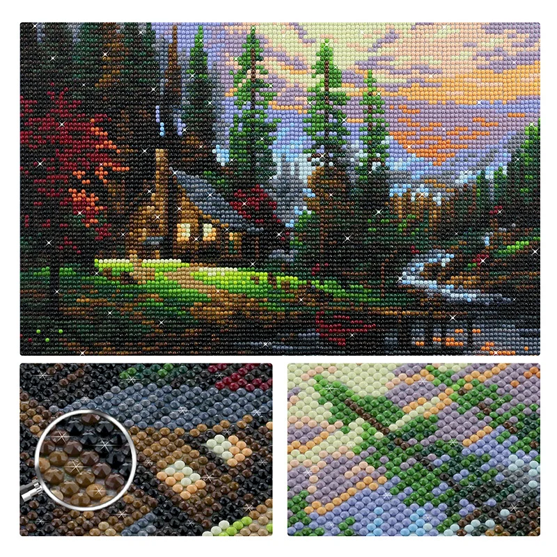Алмазная 5D картина JIEME сделай сам вышивка с винным бокалом стразы пейзаж Круглая