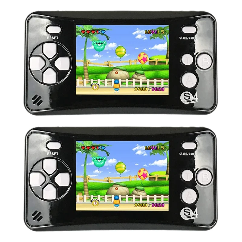 

2X Portable Handheld Game Console For Children, Arcade System Game Consoles Video Game Player Great Birthday Gift Black