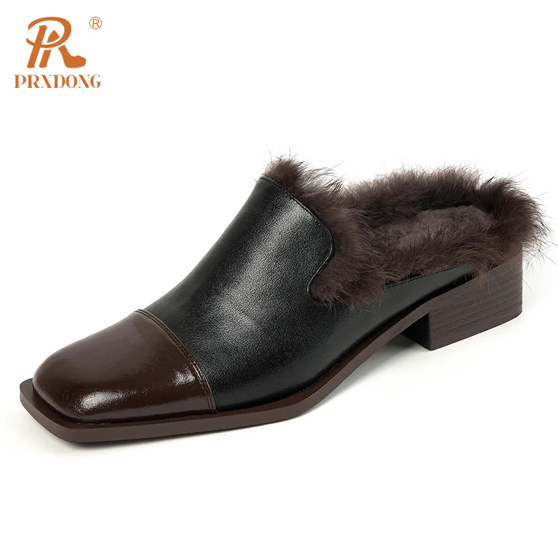 

Женские туфли-лодочки на среднем квадратном каблуке, из натуральной кожи