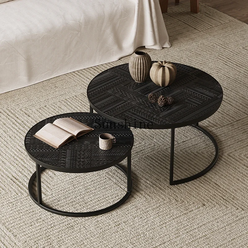 Ваби Сасанский ветер из цельного дерева для гостиной средневековый круглый