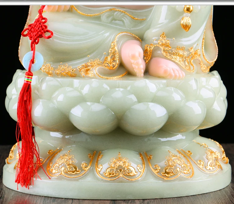 GOOD 2022 Southeast Asia high grade jade Maitreya God of wealth Mammon buddha statue Recruit wealth thriving business Good luck