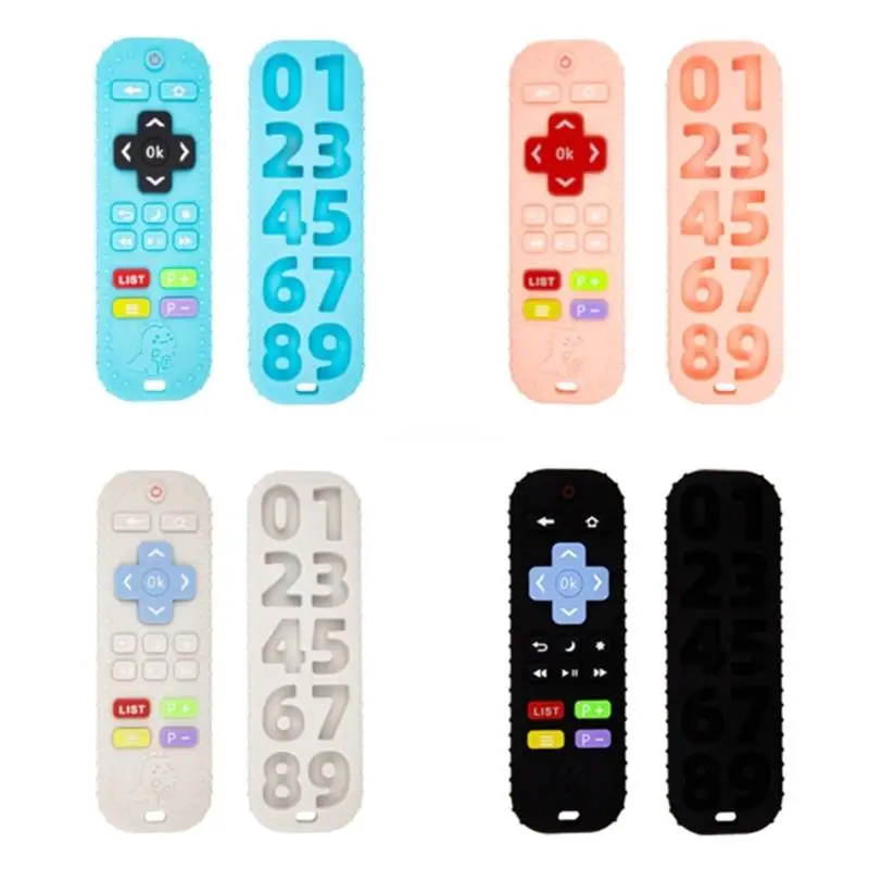 

Cute Remote Control Shape Teething Toy Soft Chew Toy BPA Free Relief Baby Toy /