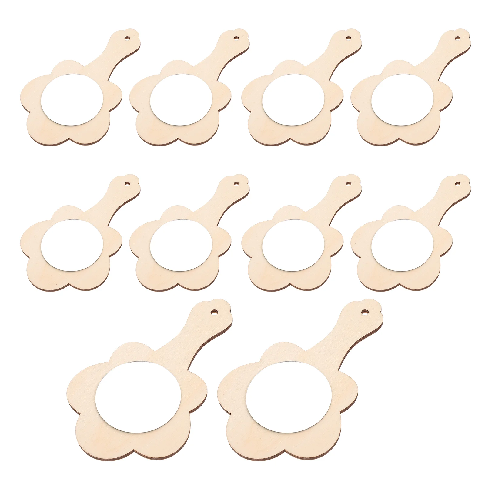 

Mirror Diy Unfinished Wooden Handheldpainting Craft Wood Travel Handle Blank Makeupportable Hand Kids Paddle Toy Beauty Mirrors