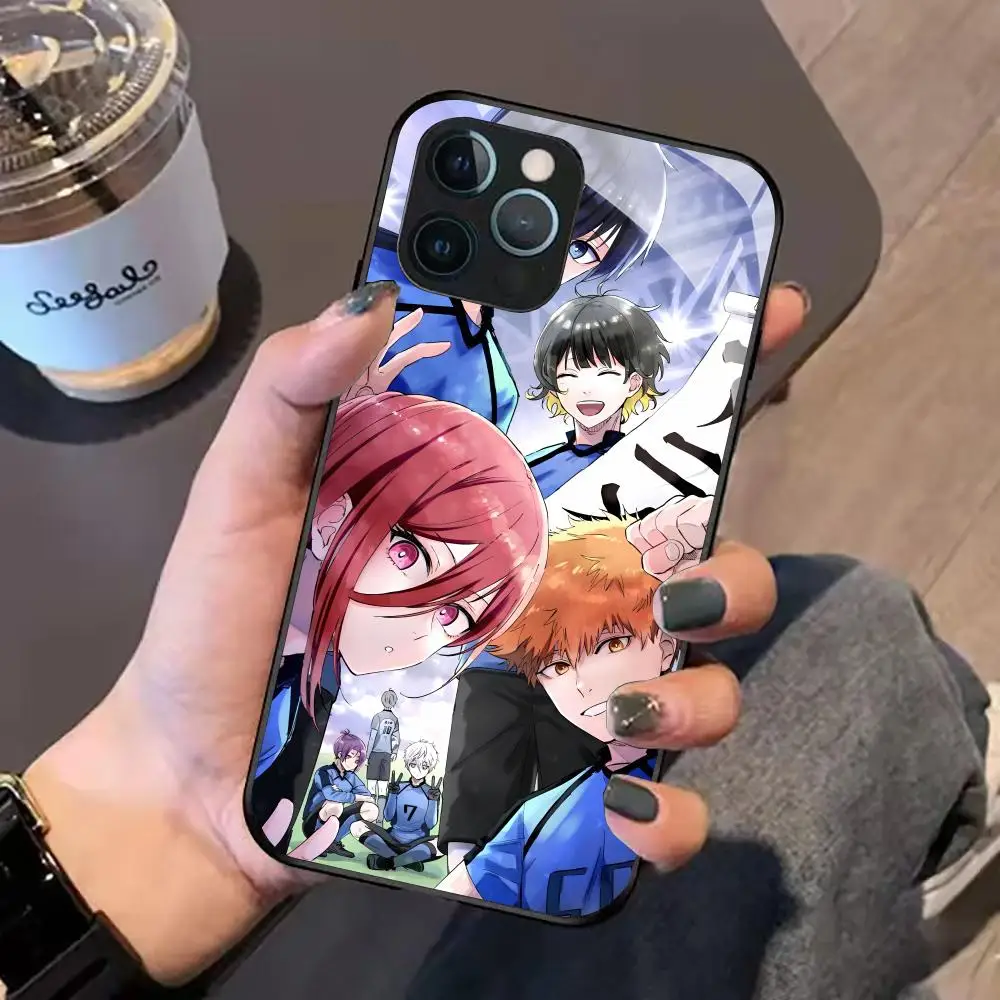 Фото Чехол для телефона Japan Anime B-Blue L-Lock для IPhone 16 15 14 13 12 11 Pro Max Plus Mini Magsafe Mirror, беспроводной магнитный чехол с зеркалом №5