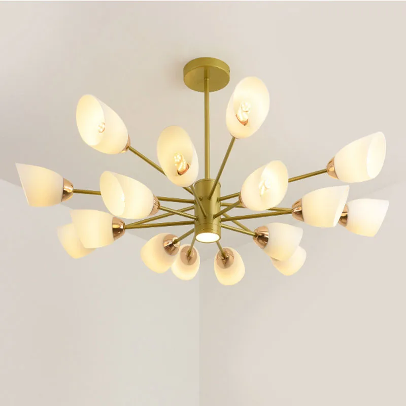 

Creative Gold Black Chandelier Lights For Living Room Bedroom E27 Lamps Fixtures Lustres Indoor Lighting Luminaria Ceiling Lamp