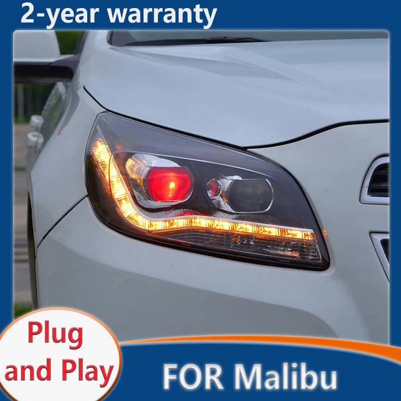 

Передняя фара для Chevrolet Malibu светодиодный ные фары 2012, 2013, 2014 дюйма, светодиодные лампы DRL Hid, биксеноновые автомобильные аксессуары