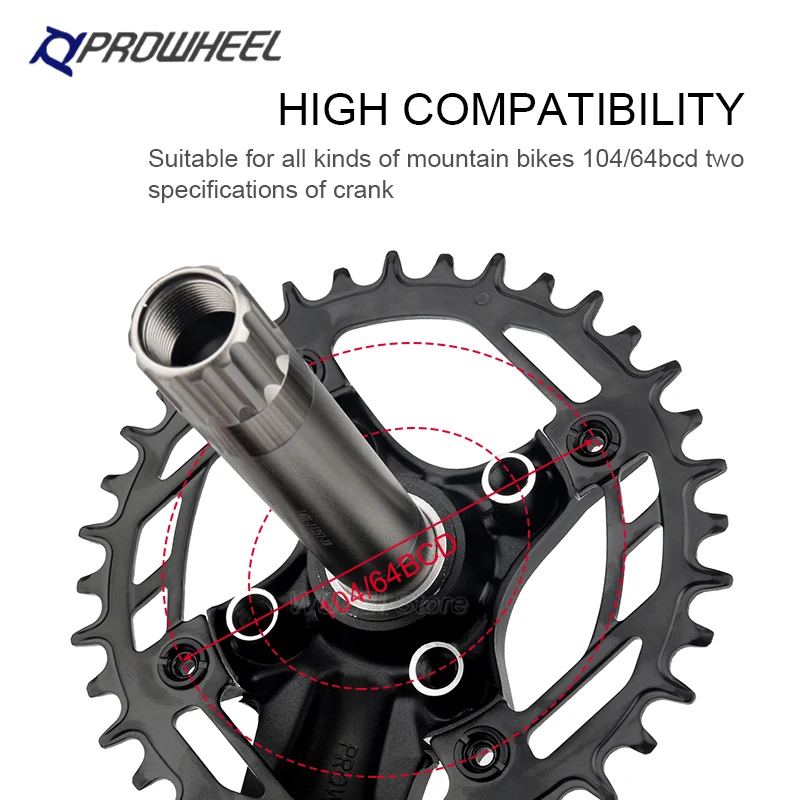 Коленчатый механизм PROWHEEL CLAW MTB 104BCD 170/175 мм коленчатый и сталь 32/34/36/38/40T цепные