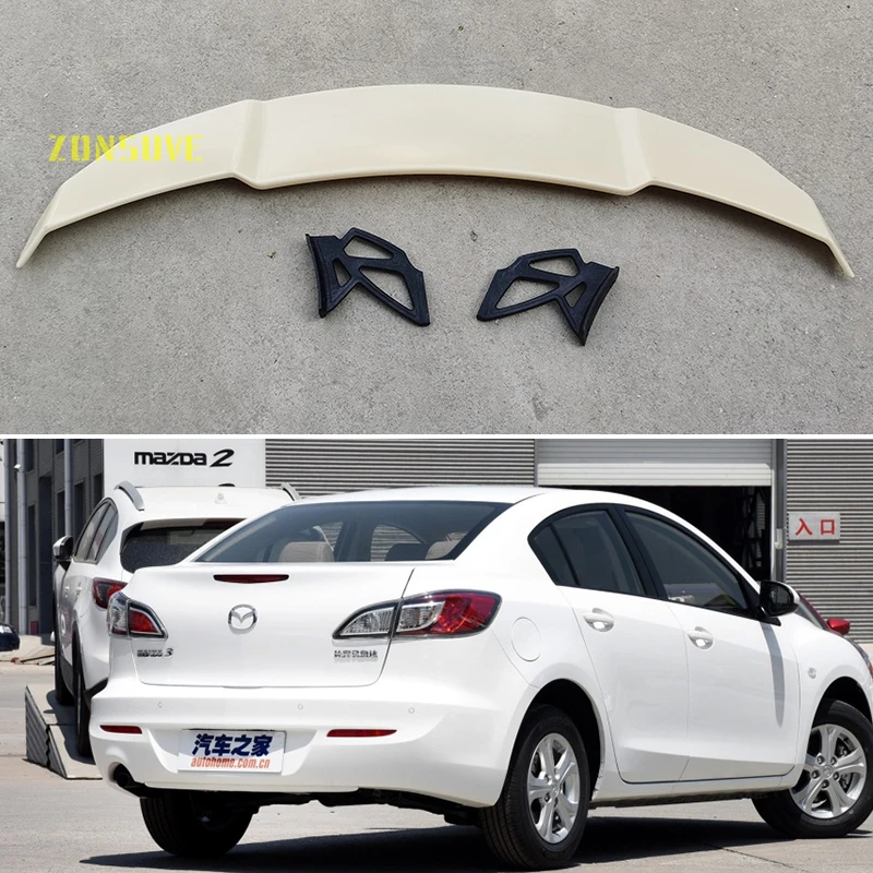 

Use For 2011-2015 Mazda 3 Spoiler Auto Sedan Rear Wing Body Kit Accessories ABS Plastic