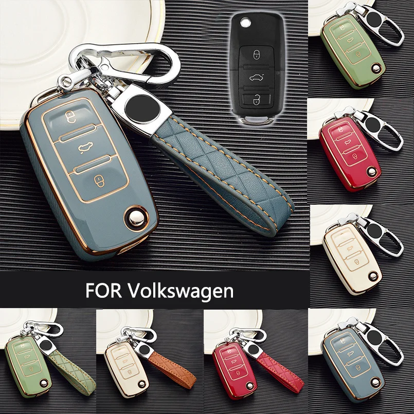 Чехол для автомобильного ключа чехол Volkswagen VW Polo Tiguan Passat B5 B6 B7 Golf EOS 4 5 6 Scirocco Jetta MK4 MK6