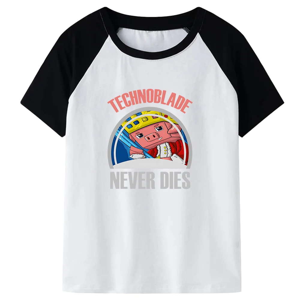 

Dream SMP Tshirt Technoblade Never Dies T-Shirt Girls Shirt Children's Casual Short Sleeve Kids 100% Cotton Top Boys Graphic Tee