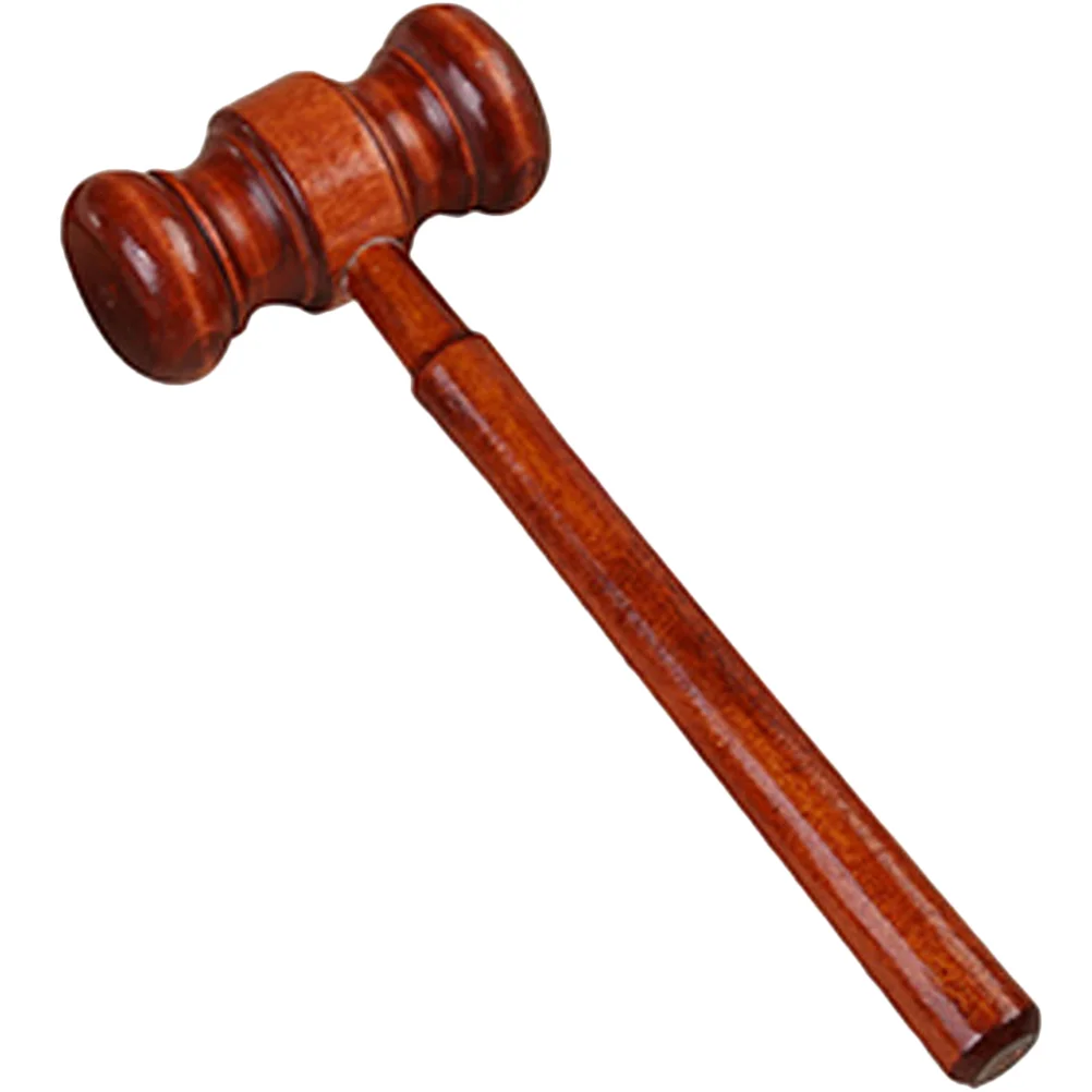 

Mini Toy Judge Hammer Shot Novel Plaything 17x6.2cm Gavel Hammers Auctions Wood Props Child