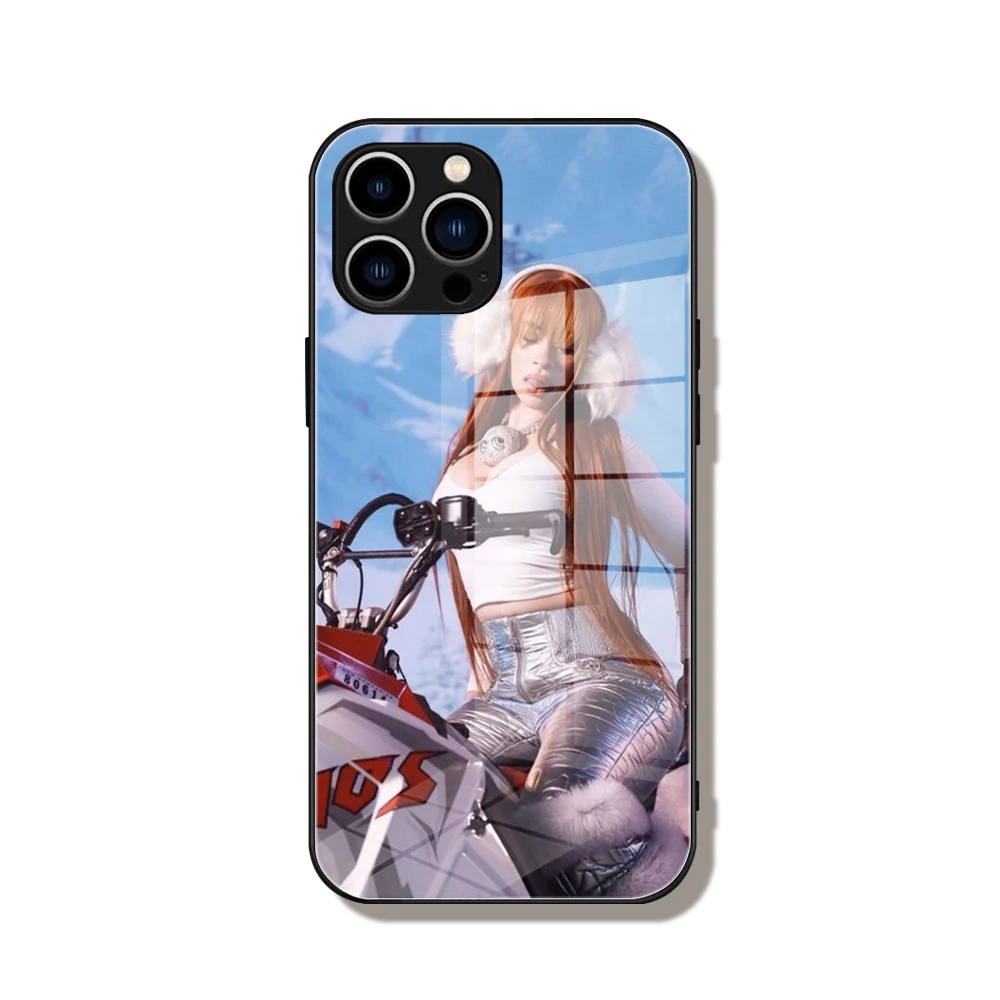 

Чехол из закаленного стекла для IPhone 14 Pro DesignerIce Spice rapper 13 11 12 XR XS MAX 7/8X14 Plus 12 Mini