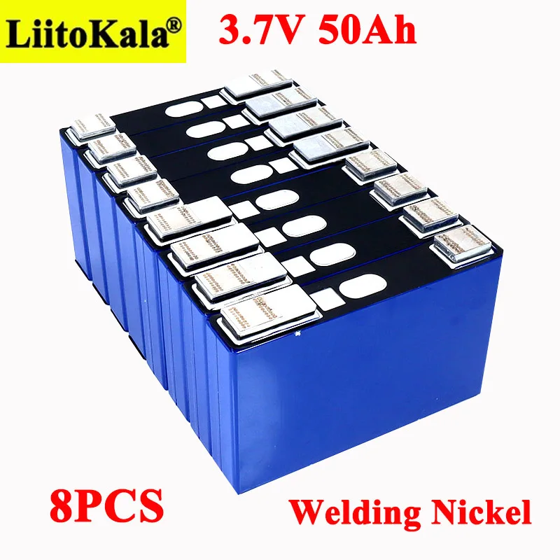 

8 шт. Liitokala 3,7 в 50 Ач батарея Тройная литиевая 50000 мАч для 3s 12 В 24 в 10s 36 В Аккумуляторы для электрических велосипедов модификация никель