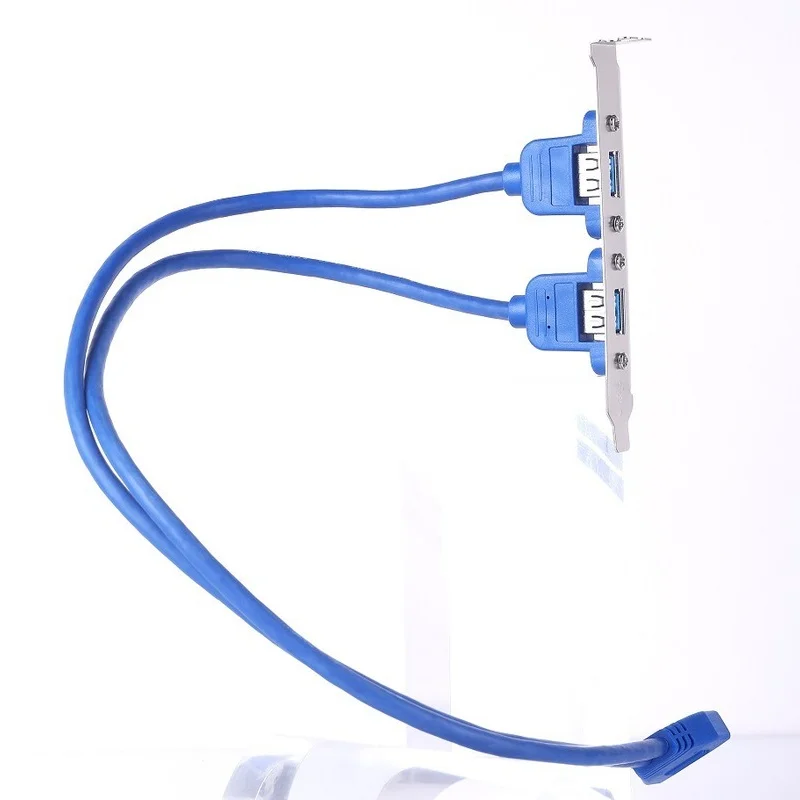 Новинка 1 шт. полноразмерный кронштейн для материнской платы 20pin на USB 3 0 гнездовой