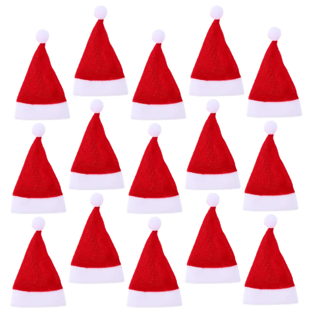 

Мини шапка Санта Клауса, рождественские шапки с леденцами и Клаусом, миниатюрные украшения для рождественских праздников, центральные части