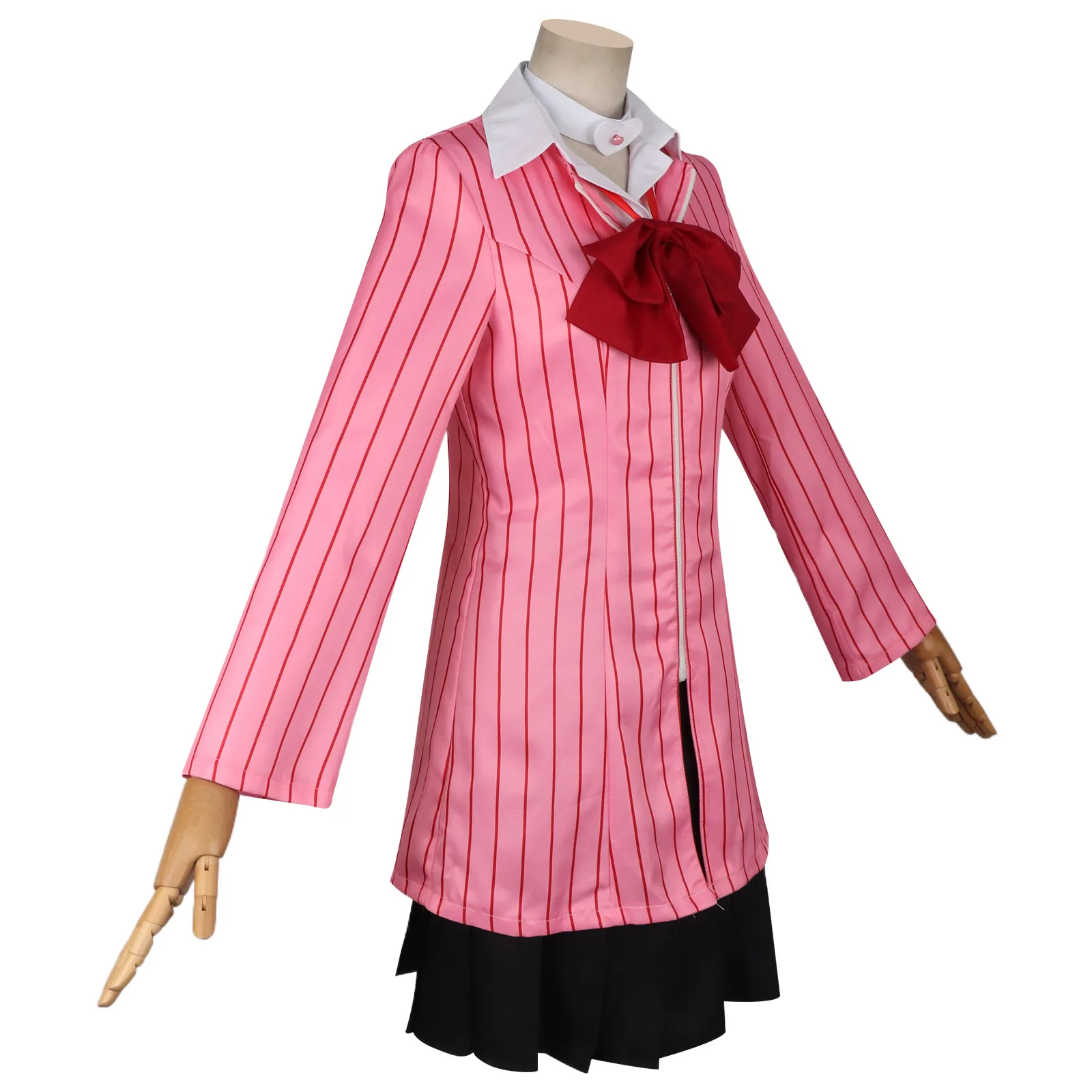Фото Игра P3 Yukari Takeba Косплей Костюм Парик Розовая Рубашка Юбка Ожерелье Наряды Повседневная Одежда Хэллоуин Карнавал Униформа Для Ролевых Игр №3
