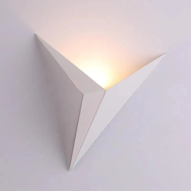 LED Wall Lamps Modern Minimalist Triangle Shape Nordic Style Indoor Wall Lamps Living Room Lights 3W AC85-265V Simple Lighting
