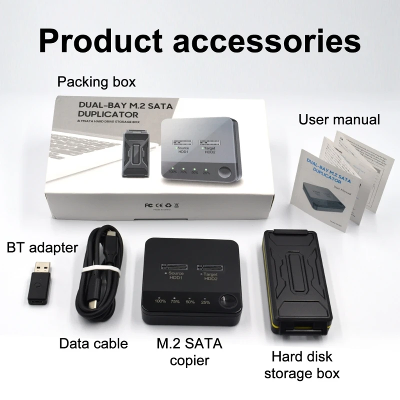 

Dual-Bay .2 Duplicator Support (B-KEY/B&M-KEY) HDD Disk Reader Dropship