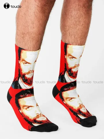 Носки Jason Momoa, женские носки-ботинки высокого качества, милые элегантные милые хлопковые носки с кавайным рисунком, подарок на заказ, унисекс для взрослых