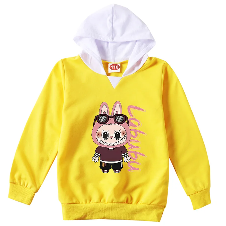 Pring Осенняя Милая одежда Labubu детские модные толстовки Детский свитер пуловер для