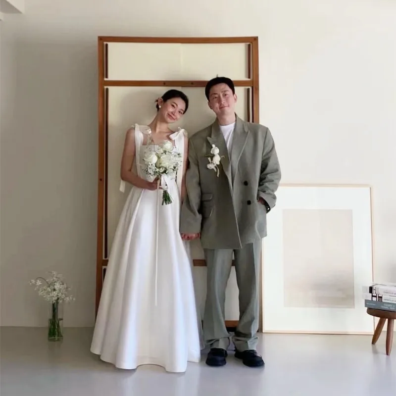 Элегантное свадебное платье с квадратным воротником милое вечернее на