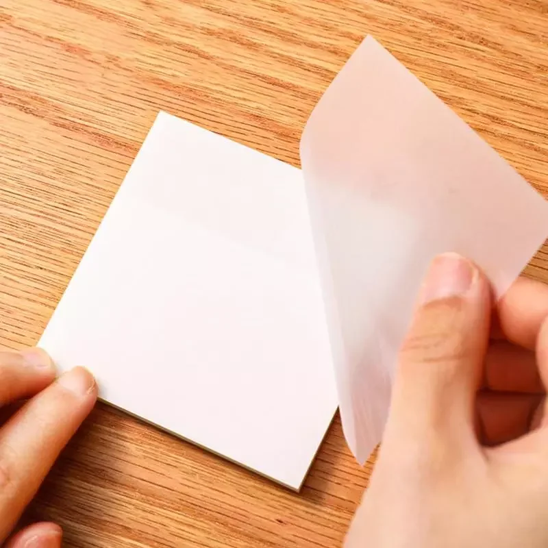 

Waterproof PET Transparent Sticky Notes Memo Pad 50 Sheets Stickers Daily To Do List Note Paper for Student Office Statione E9B8
