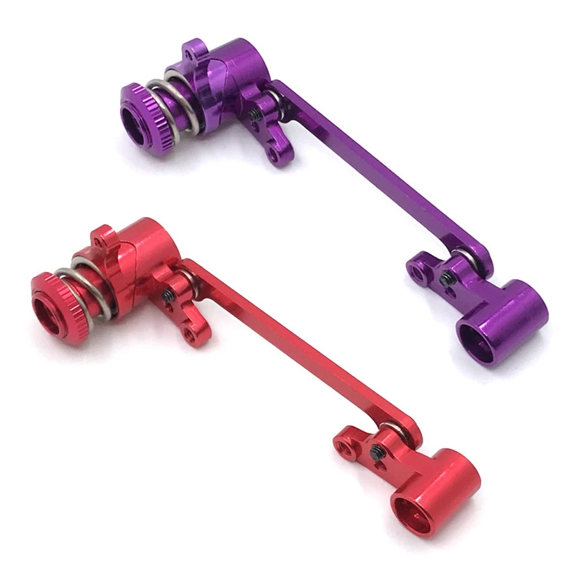 

2Set Steering Clutch Assembly Steering Servo Saver Complete For Wltoys 144001 1/14 124018 124019 Red & Purple