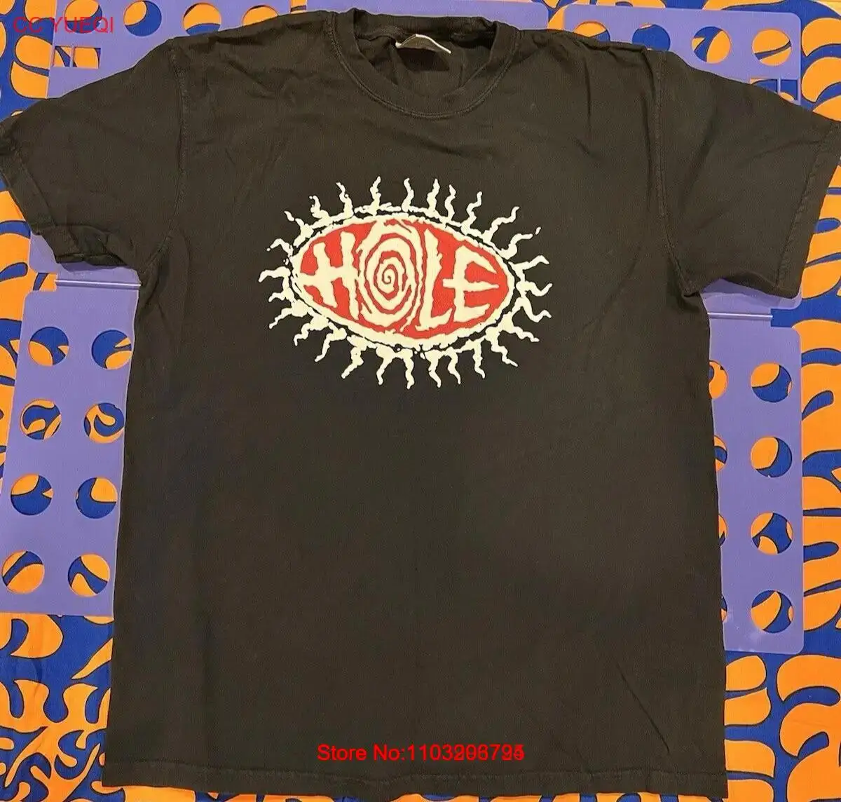 Футболка NOT VTG Hole Eyeball с логотипом Comfort Colors M Grunge Sub Pop Courtney Love