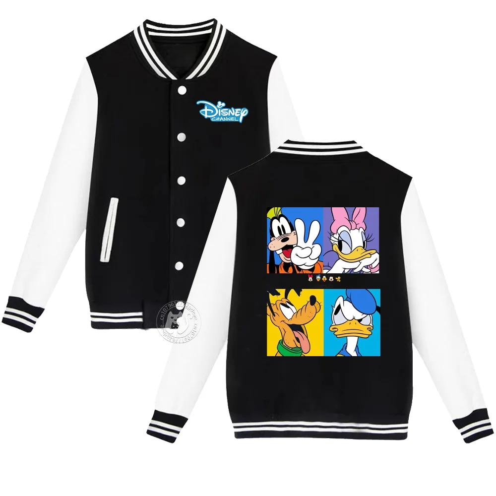Теплая детская осенне-зимняя утолщенная бейсбольная форма с мультяшным принтом