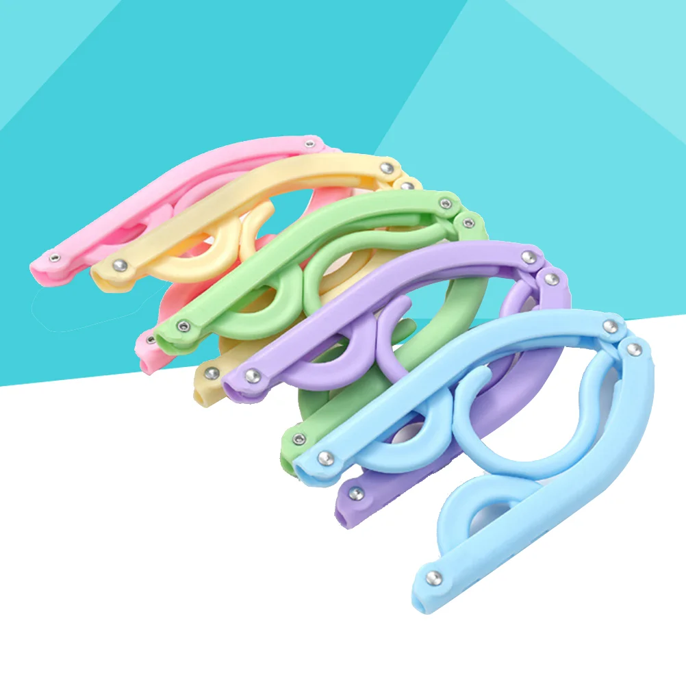 

10PCS Portable Folding Clothes Hangers Accessories Foldable Clothes Drying Rack for Business Trip