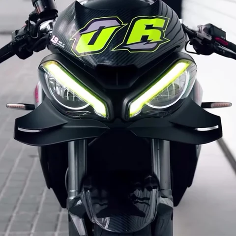 Для Street Triple 765RS 765 R RS 2024 2025 2023, передние спойлеры мотоцикла, прижимная сила, крылышко, аэродинамическое крыло, передний спойлер