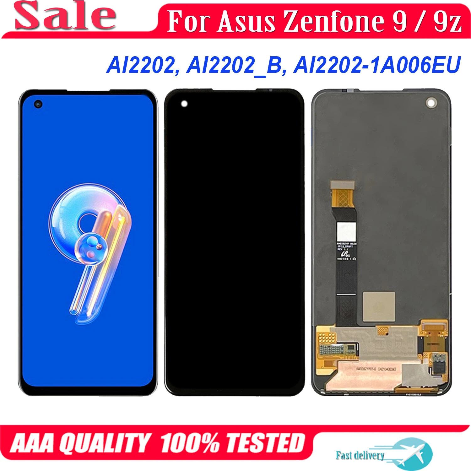 

5.9'' Original AMOLED For Asus Zenfone 9 9z AI2202 AI2202_B LCD Display Touch Screen Replacement Digitizer Assembly