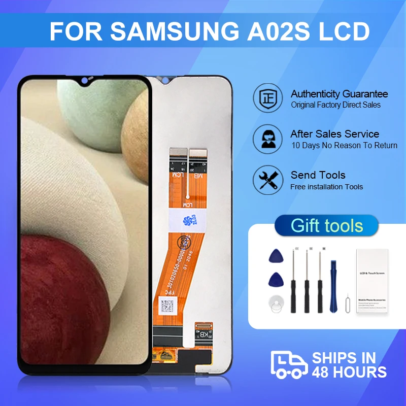 

1Pcs A02S Display For Samsung Galaxy A025 LCD Touch Screen Digitizer Assembly A025M A025F/DS A025G/DS A025M With Frame