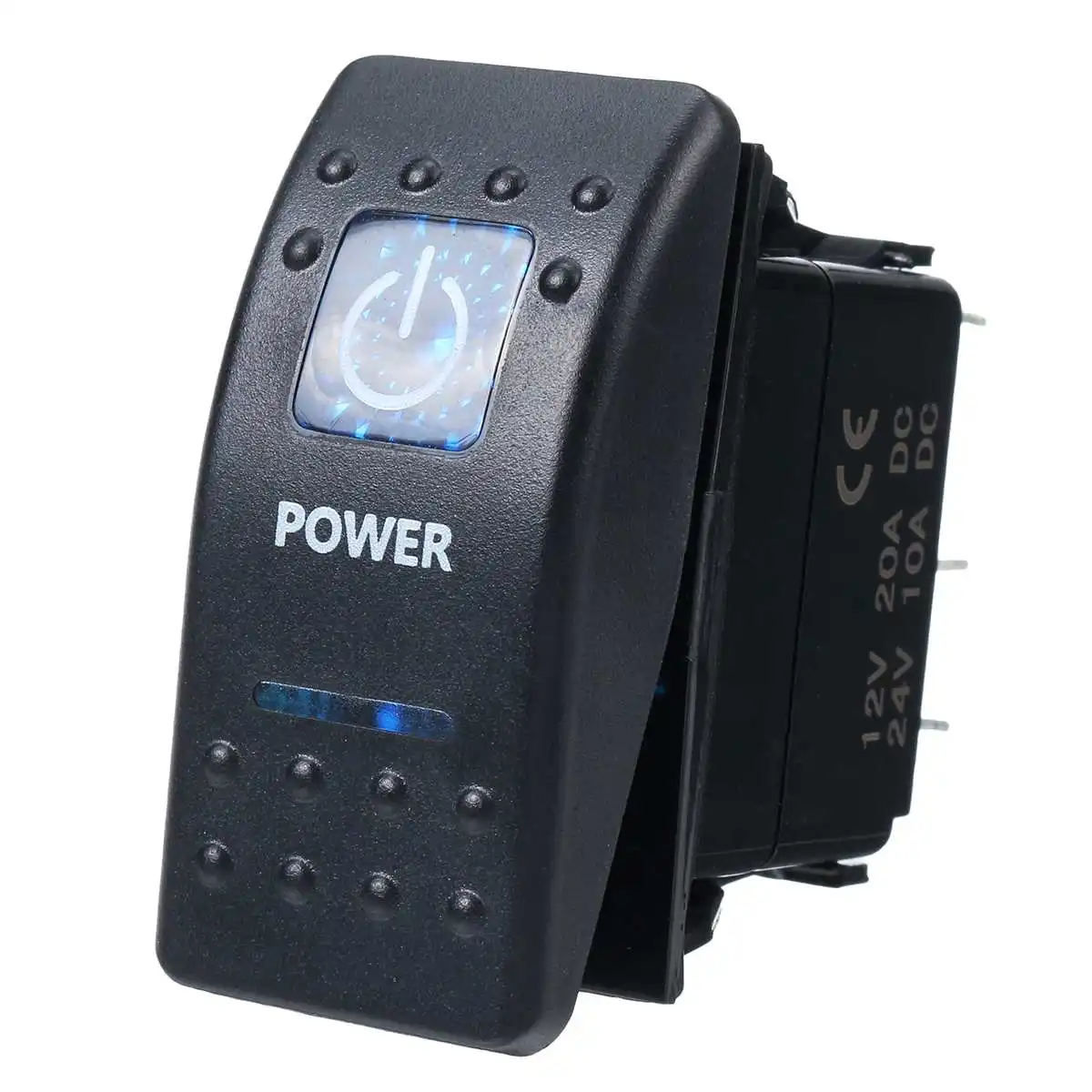 

12V 24V Car Boat Caravan Rocker Switches Waterproof Rocker Switch Dual Blue LED Light Bar 4x4 Universal RIGHT Left SIDE LIGHTS