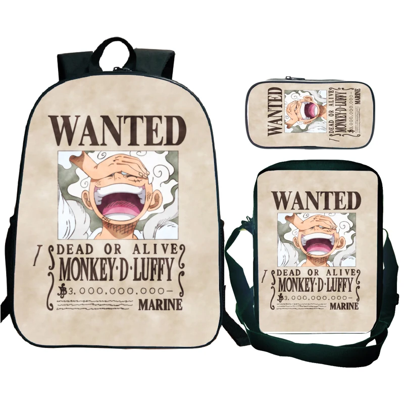 1 шт. Luffy 3 млрд Bounty рюкзак 3 шт. Зоро Чоппер студенческий рюкзак через плечо назад в школу сумка Детская сумка для книг