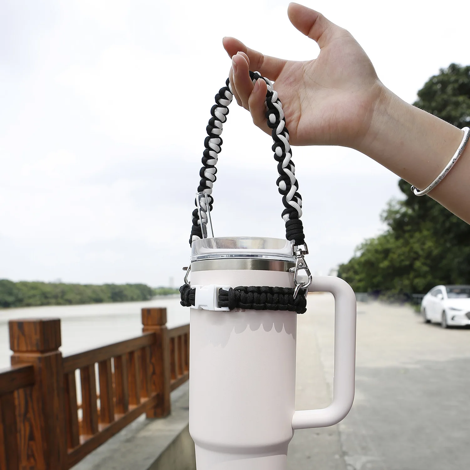 Чехол для стакана с водой ручной вязки ручная вязка Тотем зебры устойчивый к