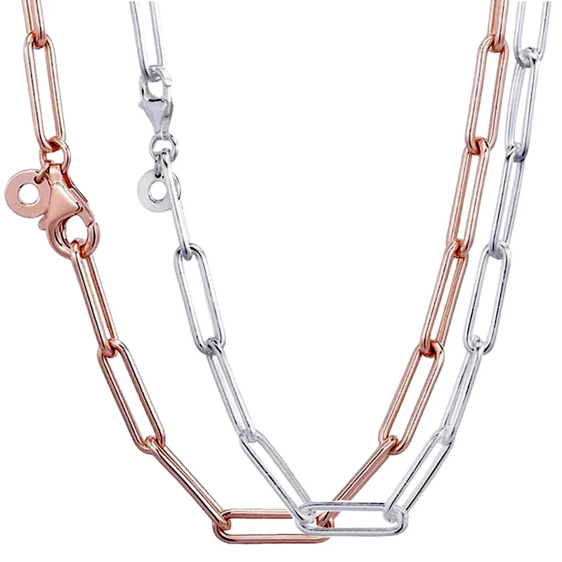 

Ожерелье из серебра 925 пробы, с длинными звеньями