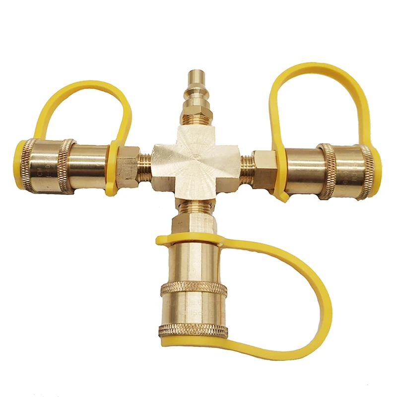 

250 Тип 3-ходовой сплиттер 1/4-дюймовый заглушка пропан Быстрый адаптер замена для RV's решетка